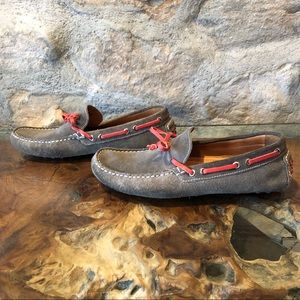 Mercanti Fiorentini Gray Suede Drvng Moccasin 8.5